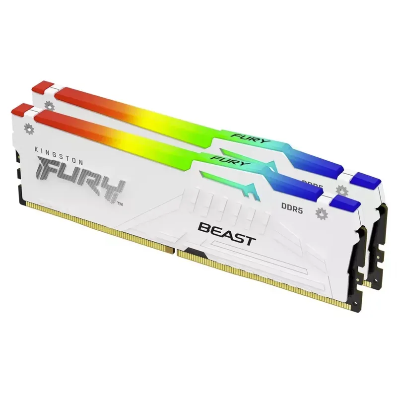 Kingston FURY White RGB 32G(2x - 64Gb Ddr5 6000Mhz Cl30 2X32Gb Desktop avis et prix