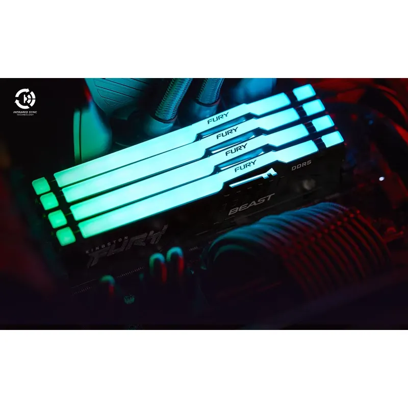 Kingston FURY White RGB 32G(2x - 64Gb Ddr5 6000Mhz Cl30 2X32Gb Desktop avis et prix